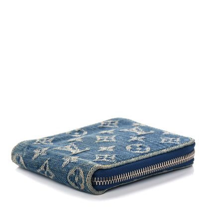 Louis Vuitton Denim Zip Compact Wallet Blue 4 of 11