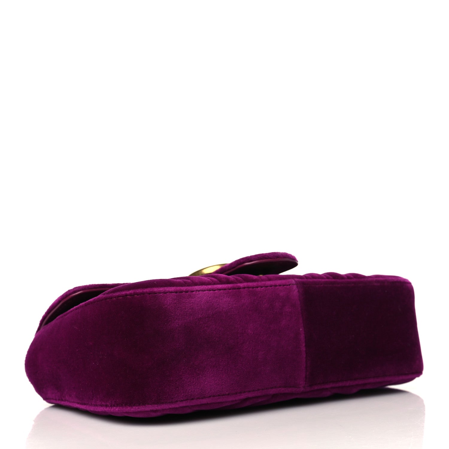 Gucci Velvet Matelasse Mini GG Marmont Shoulder Bag Fuchsia Violet Cyclamen 4 of 6