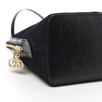 Gucci Suede Patent GG Web Medium Ophidia Top Handle Dome Bag Black 9 of 12