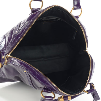 Saint Laurent Patent Calfskin Oversized Muse Purple 5 of 7