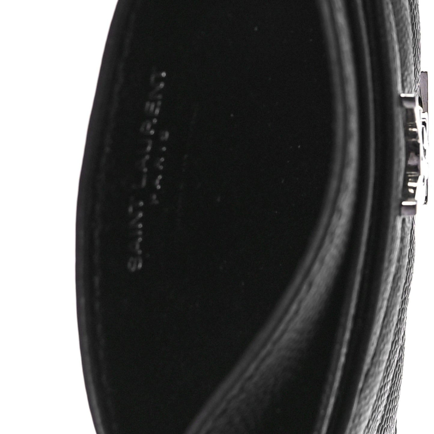 Grain De Poudre Matelasse Chevron Monogram Credit Card Case Black