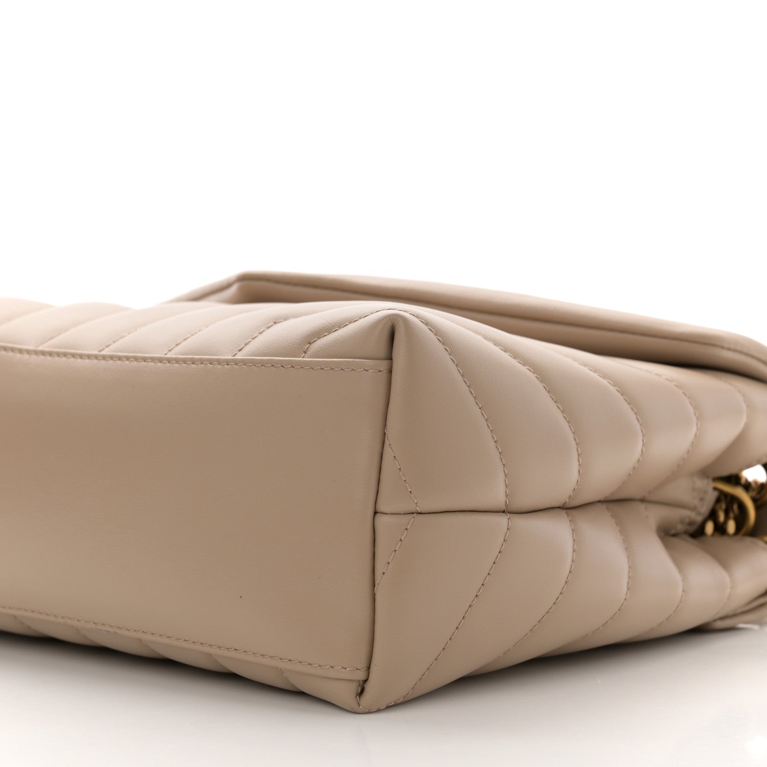 Saint Laurent Calfskin Y Quilted Monogram Small Loulou Chain Satchel Dark Beige 6 of 14