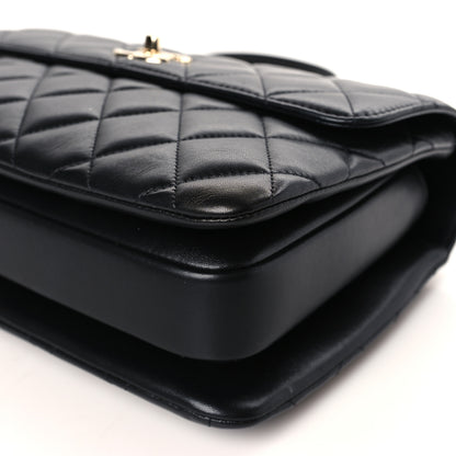 Chanel Lambskin Quilted Medium Trendy CC Flap Dual Handle Bag Black 9 of 10