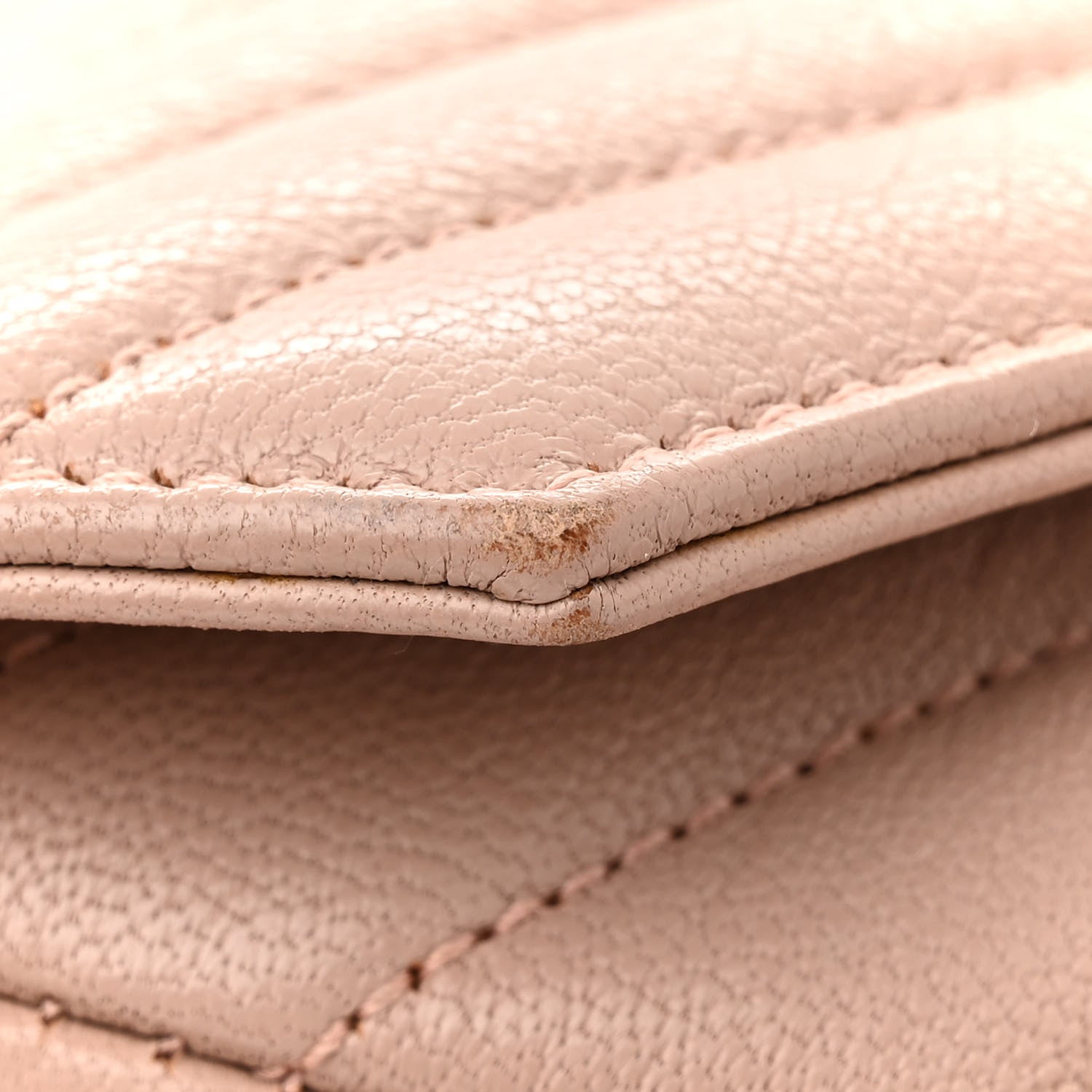 Saint Laurent Sheepskin Matelasse Chevron Monogram Medium College Bag Rose Poudre 15 of 17