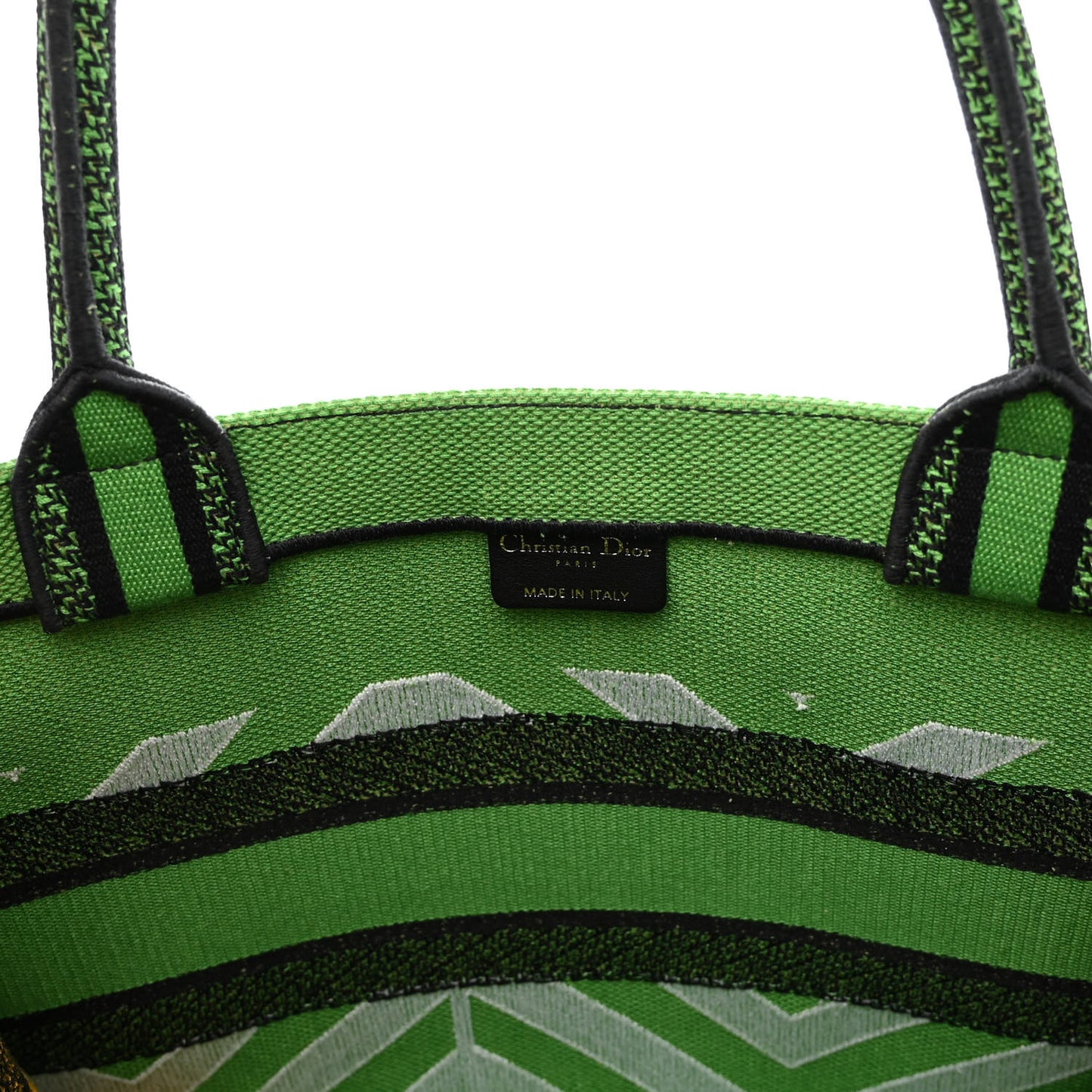 Canvas Embroidered Medium Jungle Pop Book Tote Green Multicolor