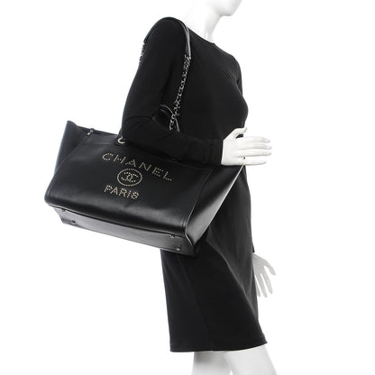 Chanel Caviar Large Studded Deauville Tote Black 2 of 9