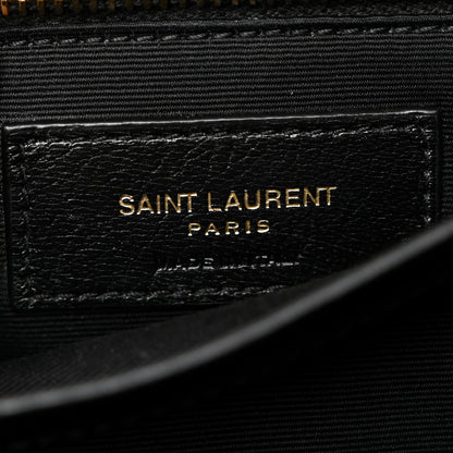 Saint Laurent Calfskin Y Quilted Monogram Toy Loulou Crossbody Bag Black 7 of 11