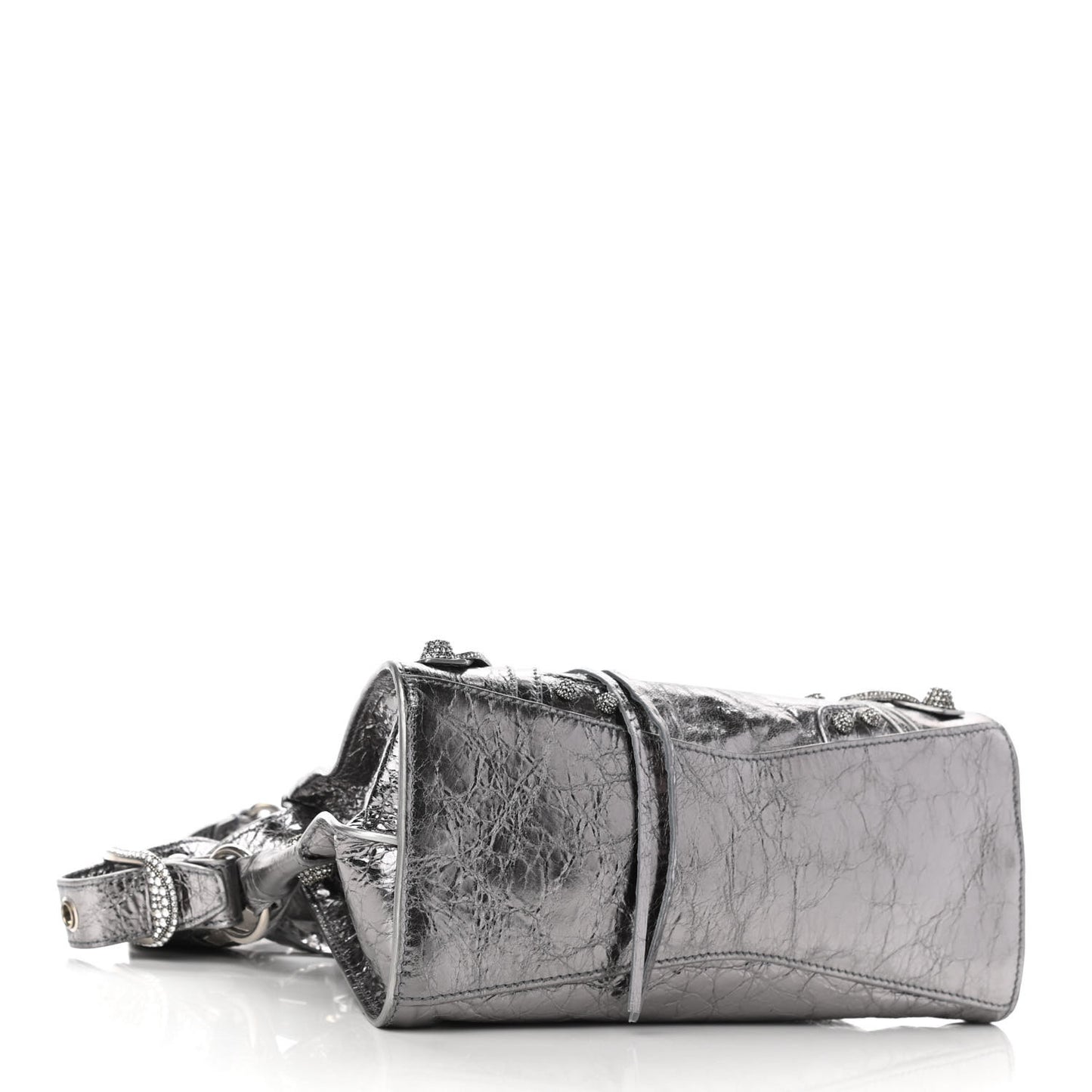 Agneau Arena Crystal Neo Cagole Handbag XS Silver