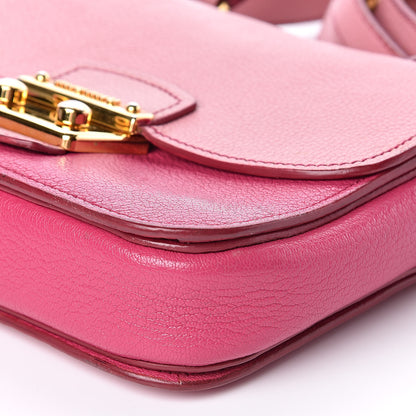 Miu Miu Goatskin Madras Shoulder Bag Rosa Peonia 8 of 10