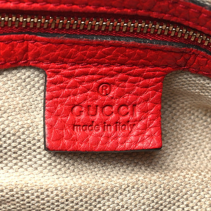 Gucci Pebbled Calfskin Medium Soho Boston Red 6 of 11