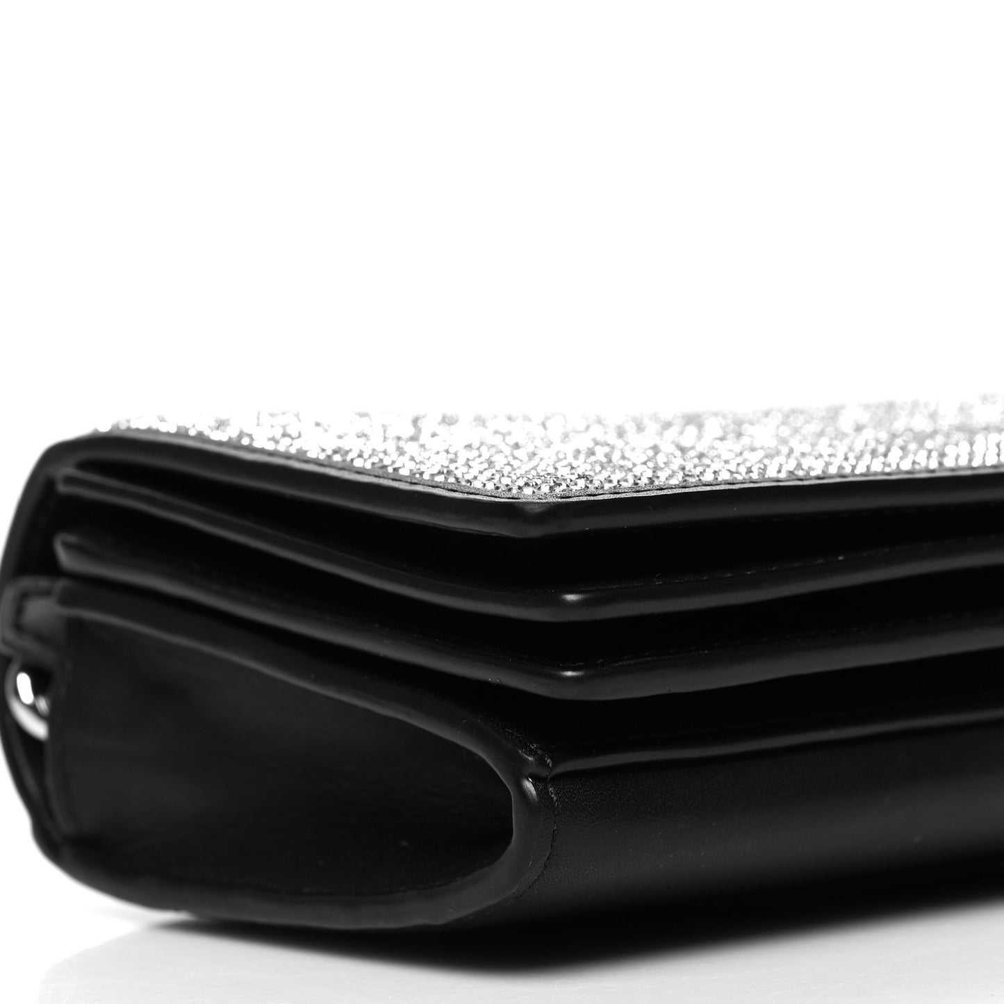 Rhinestone Mesh Attica Crossbody Bag Black