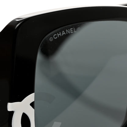 Chanel Acetate CC Logo Square Sunglasses 71472 Black 7 of 8