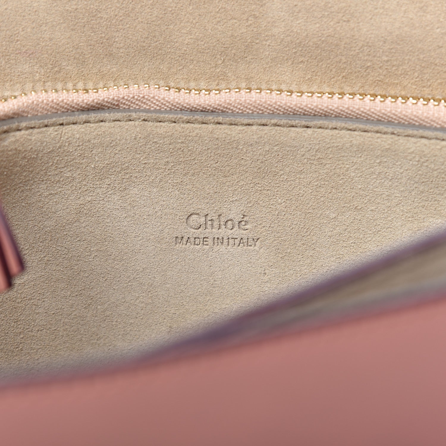 Chloe Calfskin Suede Medium Faye Shoulder Bag Misty Rose Dark Purple 8 of 9