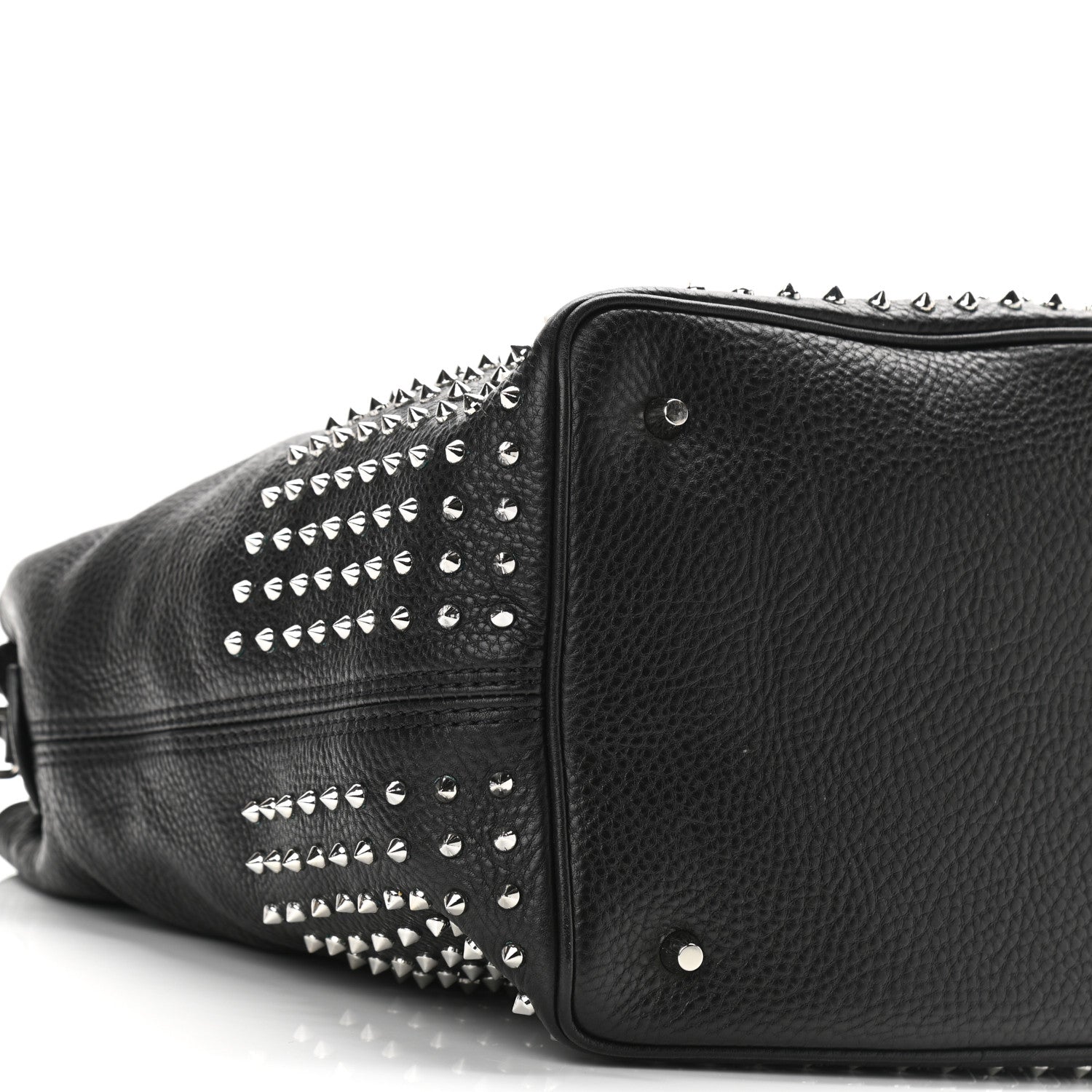 Burberry Calfskin Studded Medium Susanna Hobo Black 8 of 9
