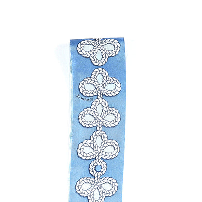 Hermes Silk Galons Et Brandebourg Twilly Ciel Ocean White 3 of 4