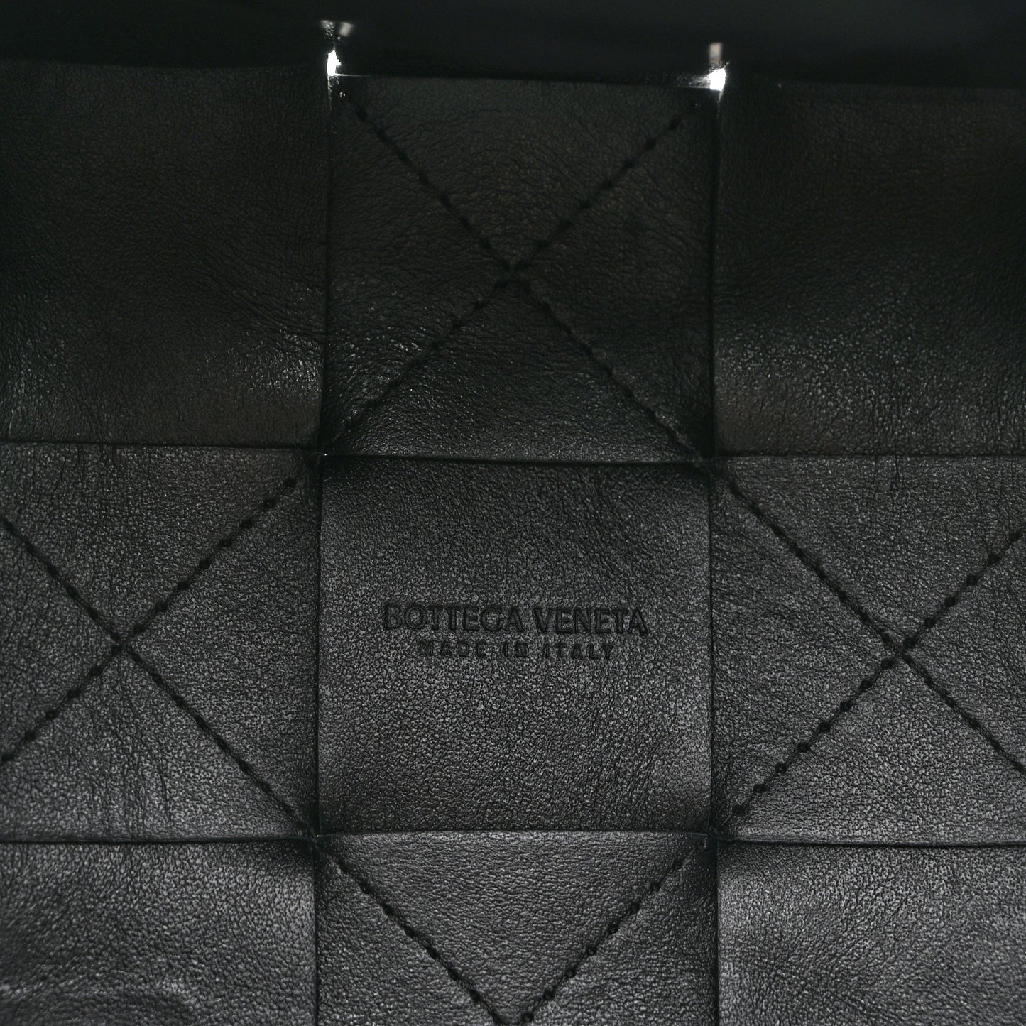 Nappa Maxi Intrecciato Cassette Bucket Bag Black