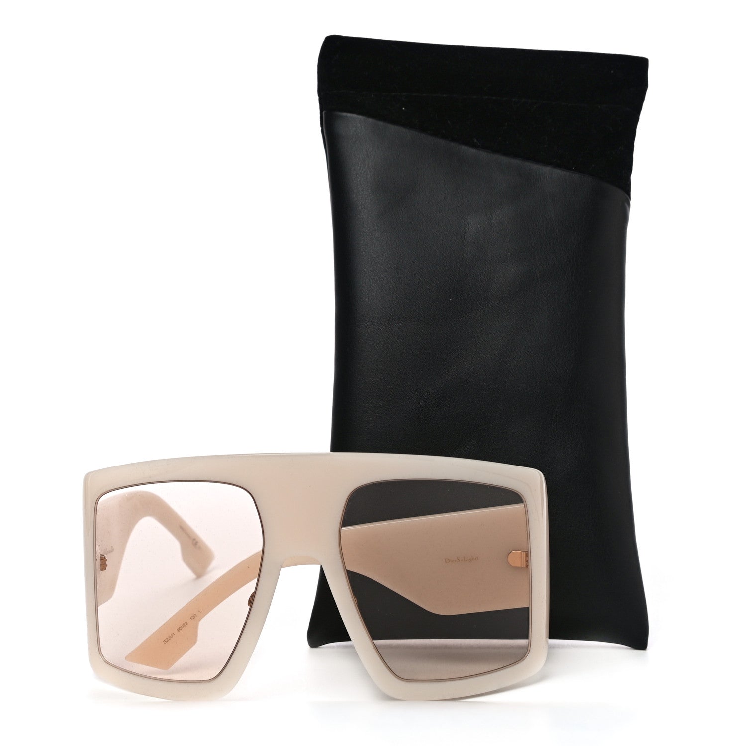 Christian Dior Acetate DiorSo Light 1 Shield Sunglasses Ivory 9 of 9