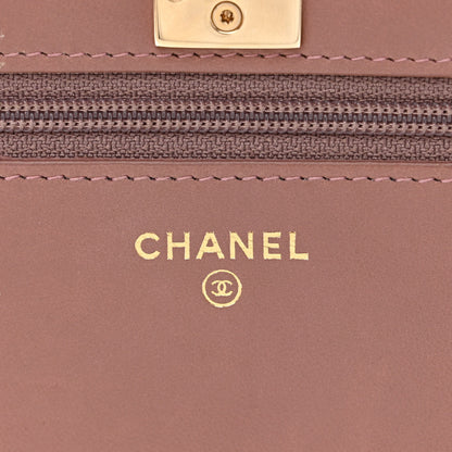 Chanel Lambskin Quilted Trendy CC Wallet On Chain WOC Nude 6 of 14