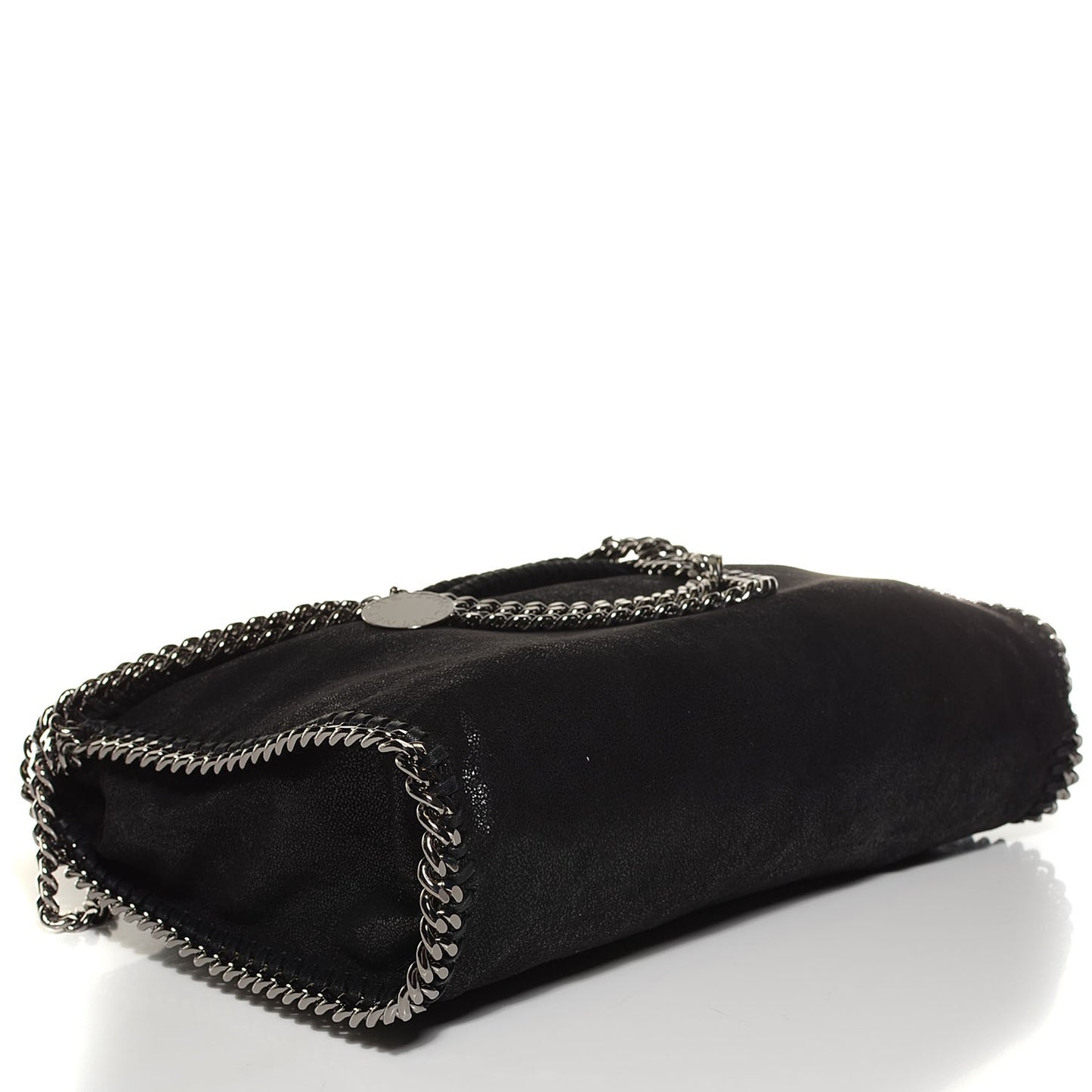Shaggy Deer Small Falabella Fold Over Tote Black
