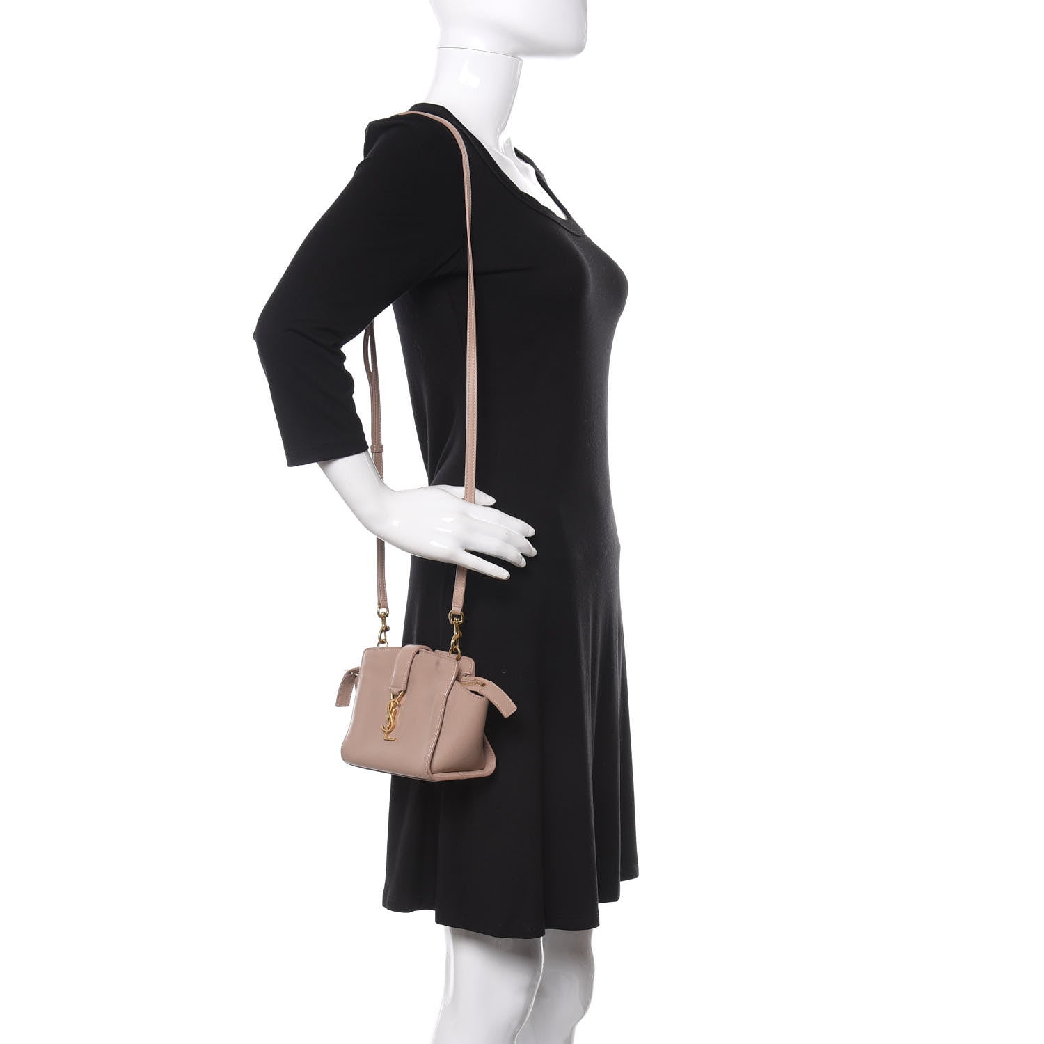 Saint Laurent Calfskin Monogram Toy Cabas Pale Blush 2 of 10