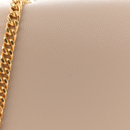 Saint Laurent Grain De Poudre Medium Monogram Kate Satchel Dark Beige 11 of 13