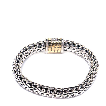 John Hardy Sterling Silver 18K Yellow Gold 10.5mm Classic Chain Dot Bracelet 3 of 5