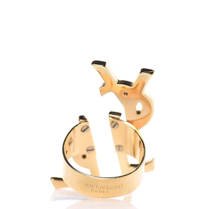 Saint Laurent Deconstructed Monogram Ring Gold 3 of 3