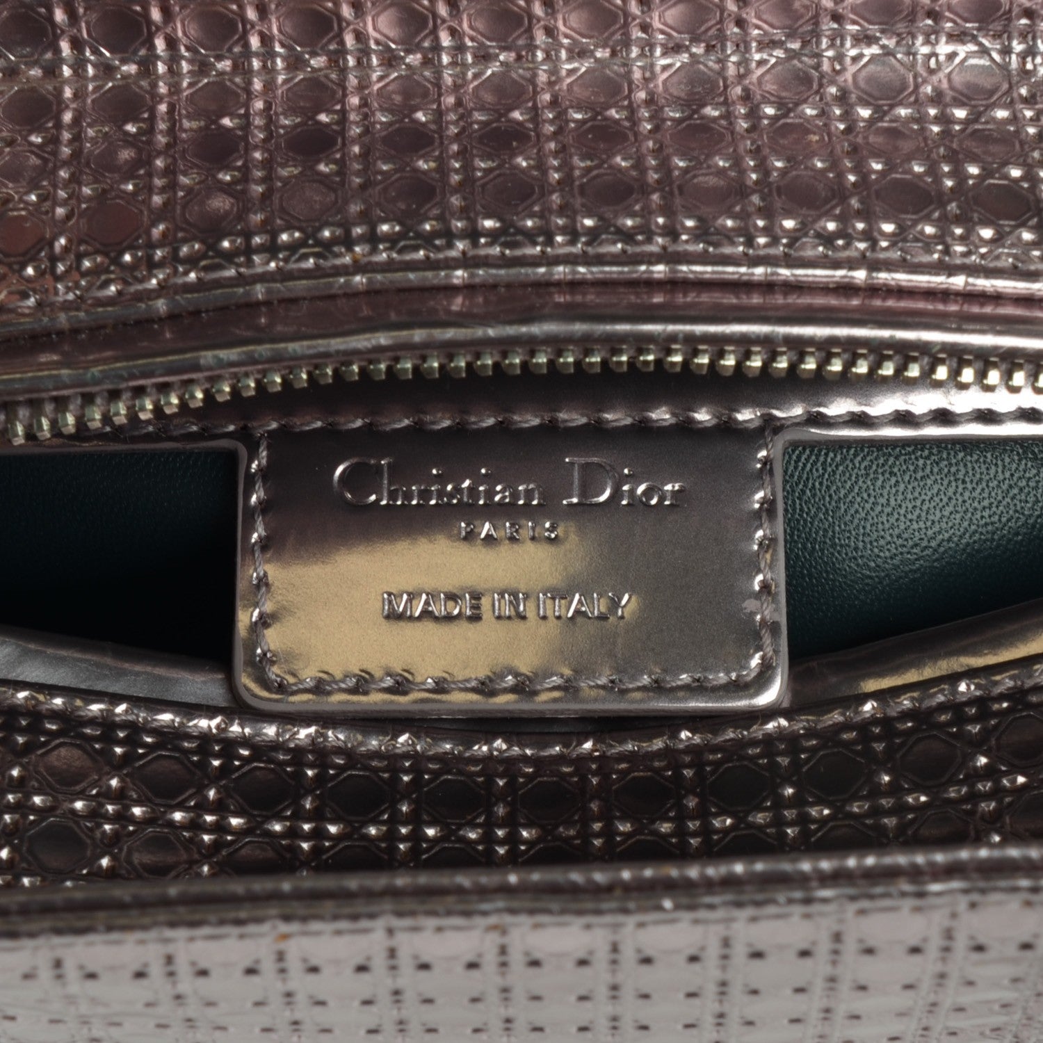 Christian Dior Metallic Patent Micro-Cannage Medium Lady Dior Pink 6 of 8