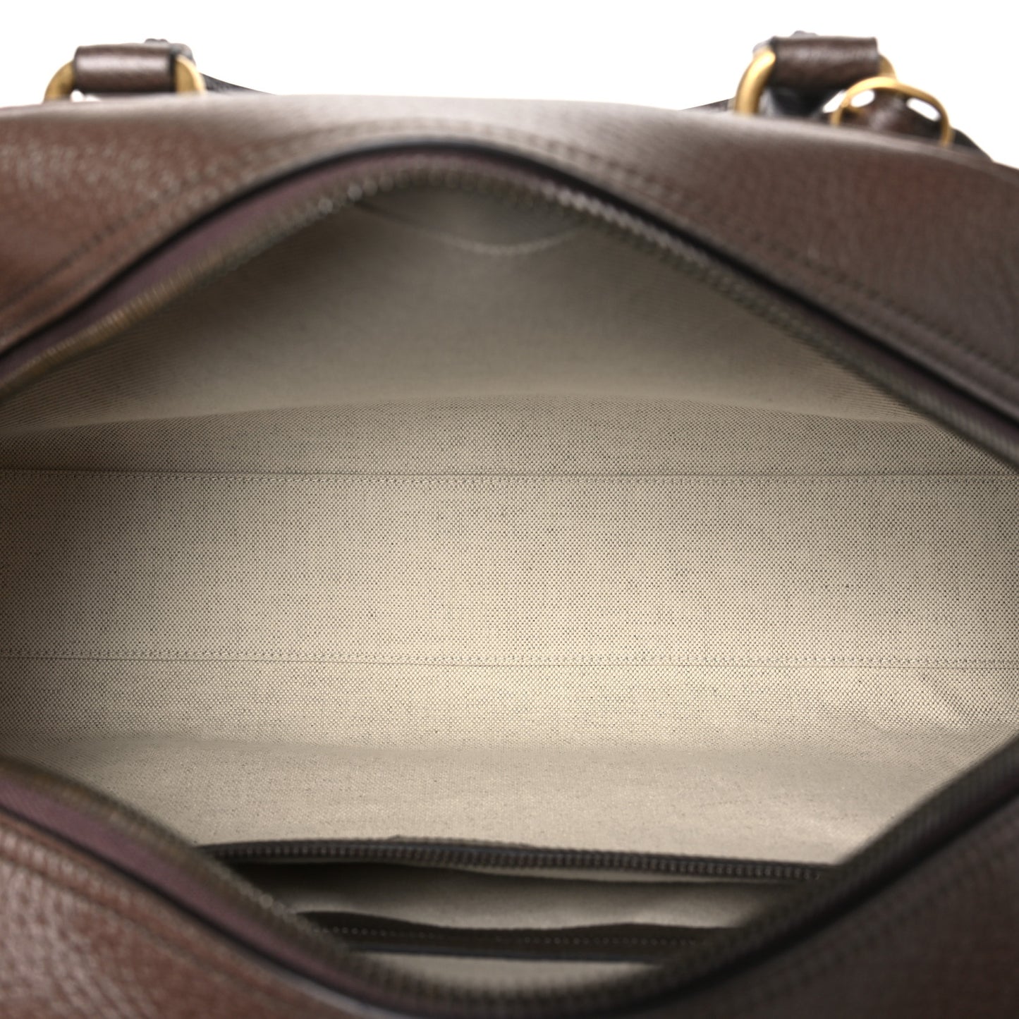 GG Supreme Monogram Textured Dollar Calfskin Web Medium Savoy Bowling Bag Beige Ebony New Acero