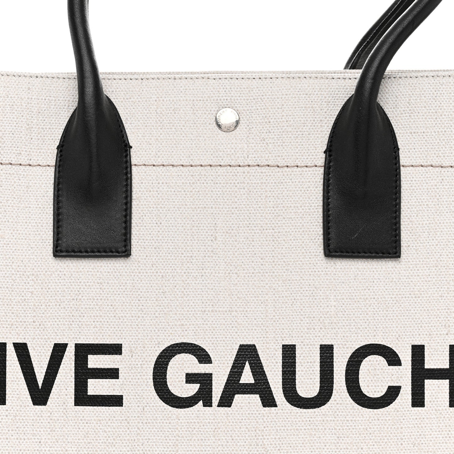 Linen Calfskin Rive Gauche Tote Optic White