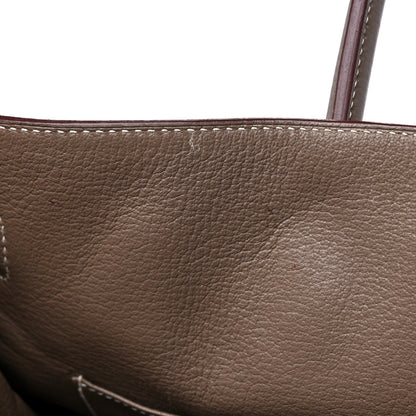Hermes Taurillon Clemence Birkin 35 Etoupe 13 of 17