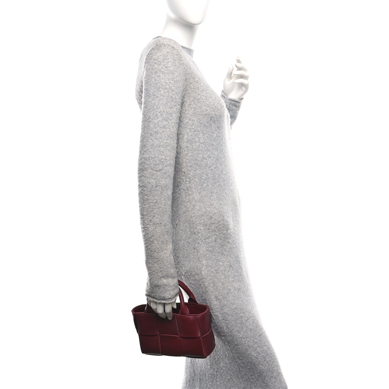 Bottega Veneta Nappa Maxi Intreccio Mini Arco Tote Barolo 2 of 10