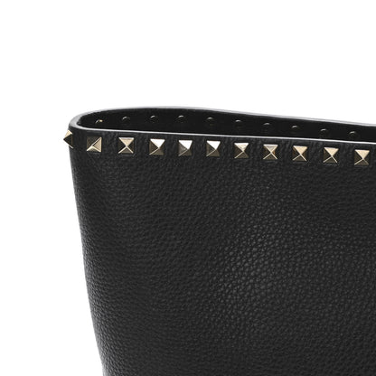 Valentino Garavani Grained Calfskin Rockstud Shoulder Tote Black 11 of 11