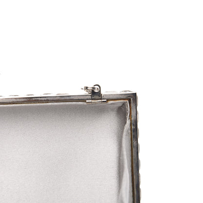Judith Leiber Satin Crystal Frame Coffered Evening Clutch Red 9 of 9