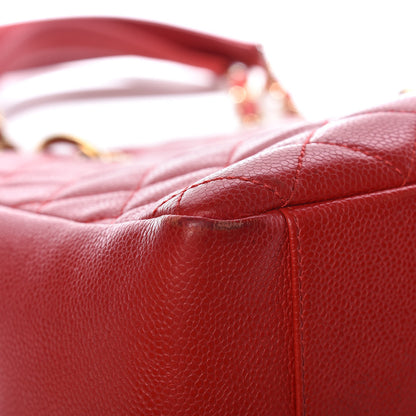 Chanel Caviar Quilted Grand Shopping Tote GST Red 16 of 19