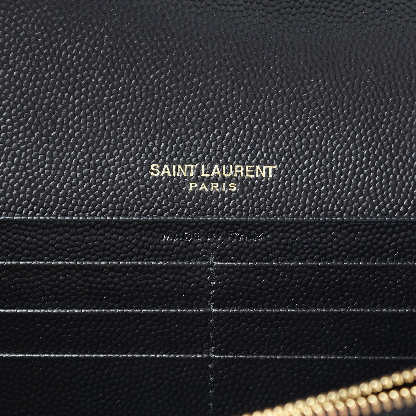 Grain De Poudre Matelasse Chevron Monogram Flap Wallet Black