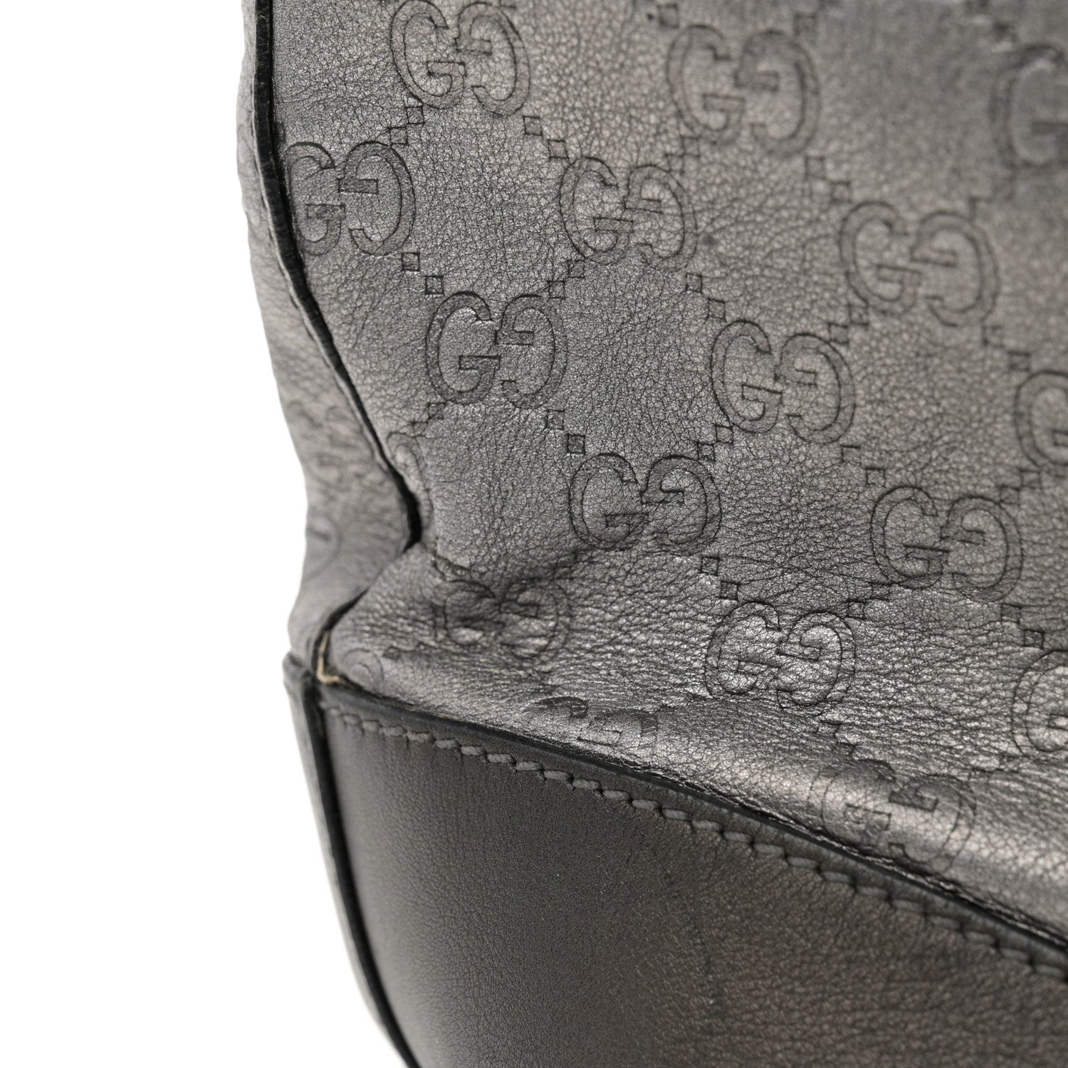 Gucci Metallic Guccissima Large Tote Dark Grey 19 of 23