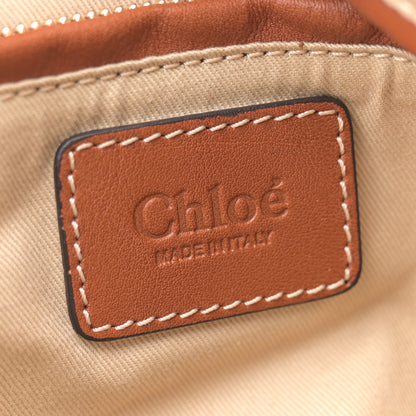 Chloe Calfskin Shearling Medium Marcie Satchel Tan 6 of 10