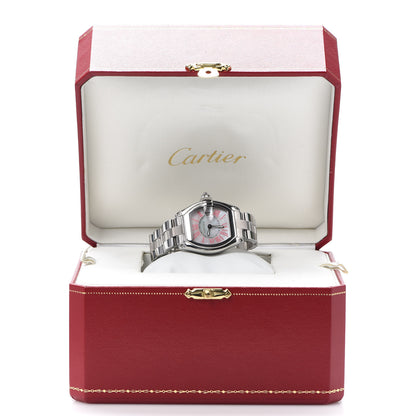 Cartier Stainless Steel Mother of Pearl 31mm Roadster Quartz Watch Pink 7 of 7