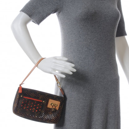 Louis Vuitton Monogram Perforated Pochette Accessories Bag Orange 2 of 7