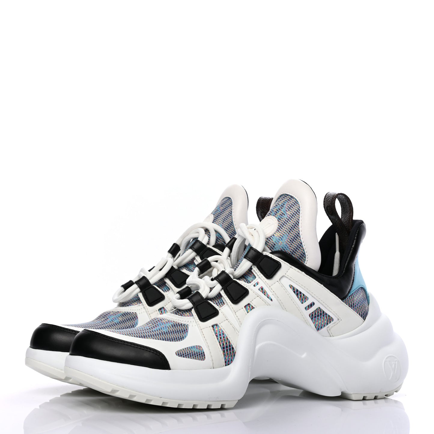 Calfskin Nylon LV Pop Archlight Sneaker 37.5 Blue