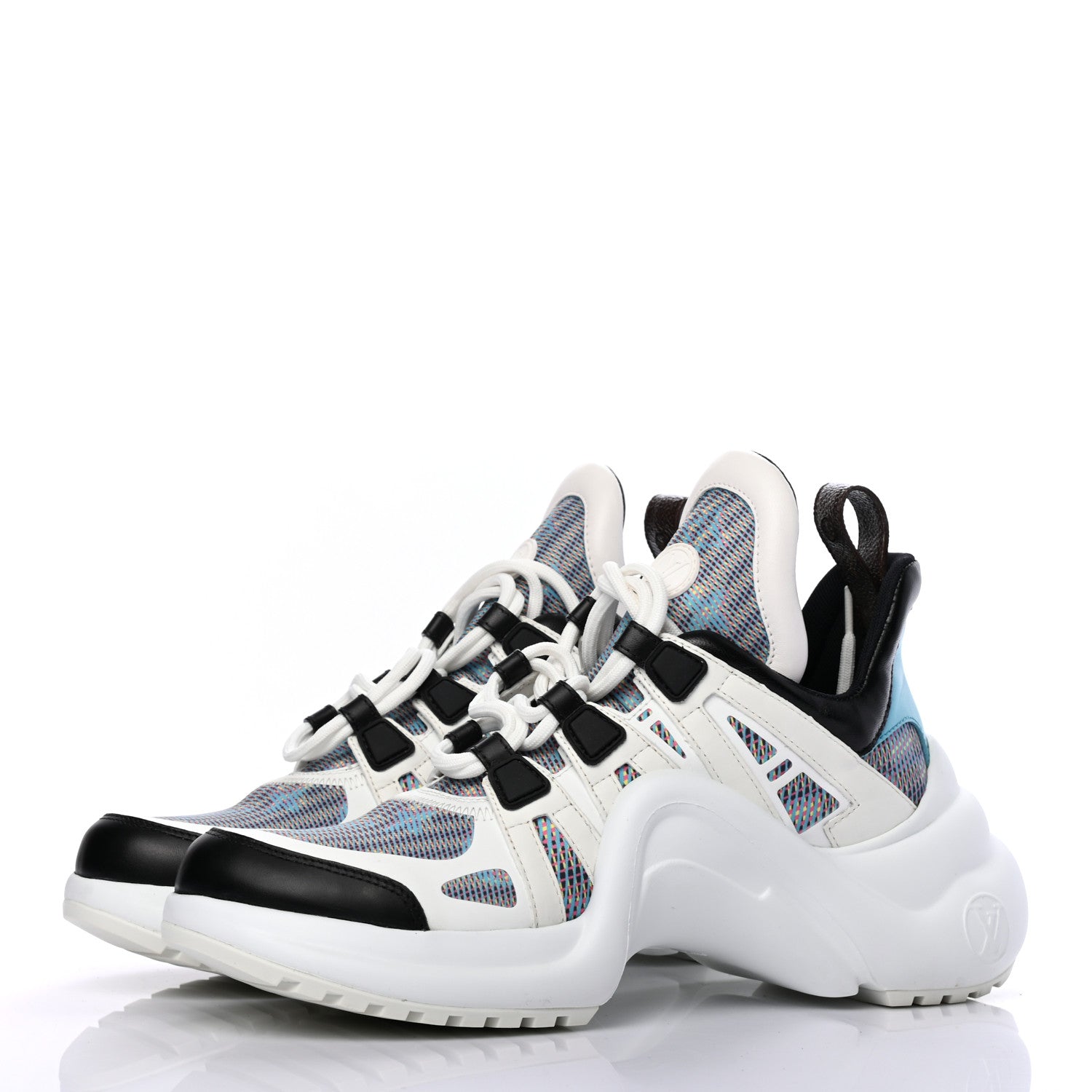 Louis Vuitton Calfskin Nylon LV Pop Archlight Sneaker 37.5 Blue 3 of 6