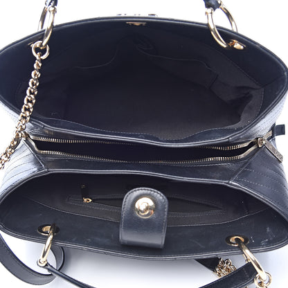 Chanel Calfskin Stitched Large Chevron Chic Shopping Bag Black 5 of 26