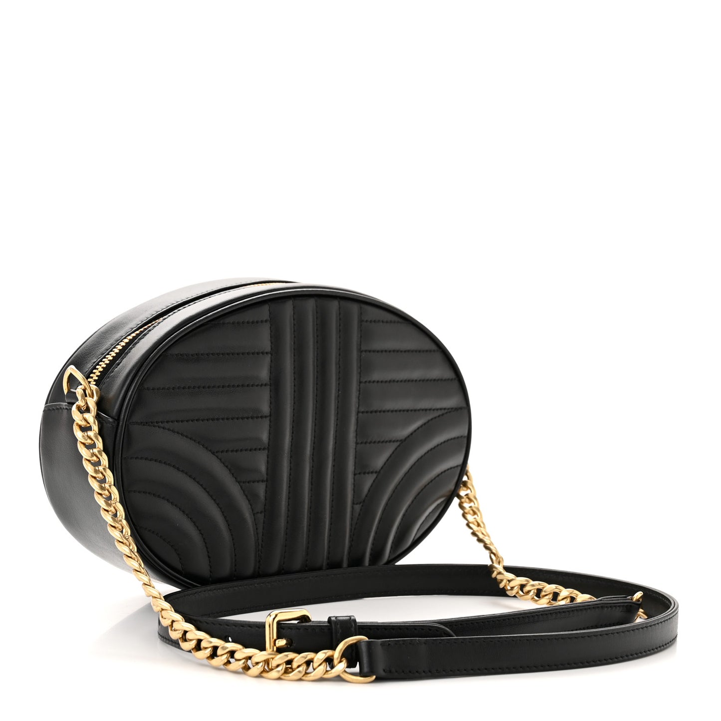 Soft Calfskin Impunture Diagramme Chain Crossbody Black