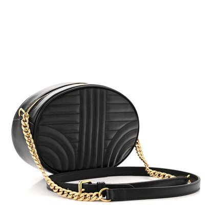 Prada Soft Calfskin Impunture Diagramme Chain Crossbody Black 3 of 9