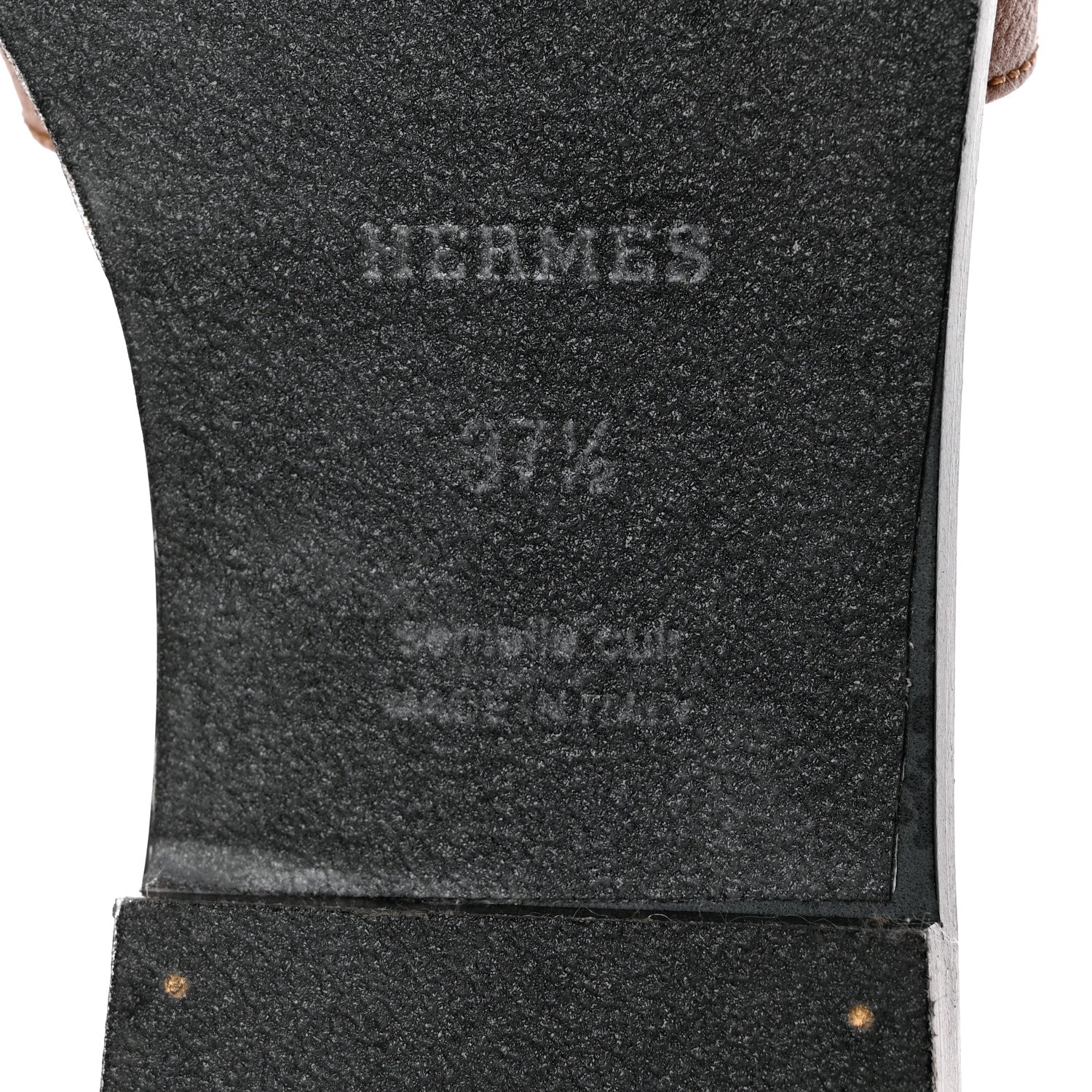 Hermes Epsom Oran Sandals 37.5 Naturel 8 of 14