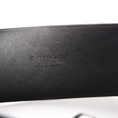 Chanel Suede Gripoix Poured Glass Buckle Belt 80 32 Black 4 of 9