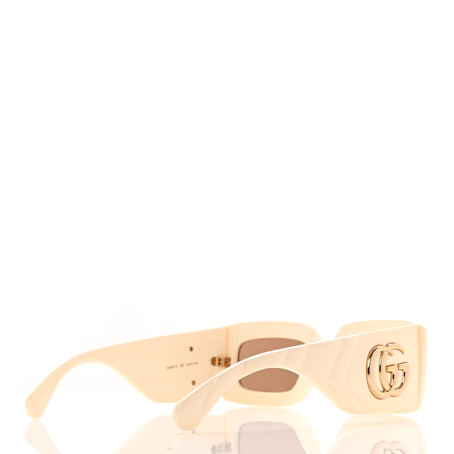 Acetate Rectangular Sunglasses GG0811S Ivory