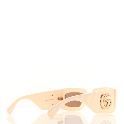 Gucci Acetate Rectangular Sunglasses GG0811S Ivory 4 of 6
