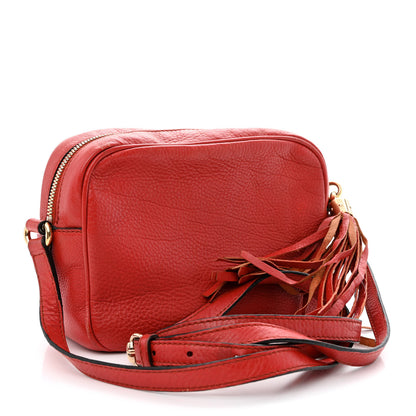 Gucci Pebbled Calfskin Small Soho Disco Bag Tabasco Red 3 of 18